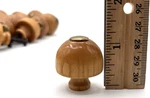 Vtg Wood Round Cabinet Knobs 1.25 Diameter Belwith P8134 Oak Brass Center Lot 28. Fixed Price $48.95.