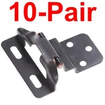 Hickory Hardware 10-PAIR 3/8 Inset Wrap Cabinet Door Hinges 110 Deg Bronze. Fixed Price $27.69.