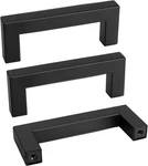 35 Pack Matte Black 3" Square Cabinet Drawer Pulls - Modern Stainless Steel. Fixed Price $90.99.