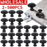 Round Black Door Knobs Cabinet Pulls Cupboard Dresser Drawer Kitchen Handles Lot. Fixed Price $81.64.