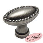 *10 Pack* Cosmas Cabinet Hardware Weathered Nickel Rope Knobs #4116WN. Fixed Price $19.31.