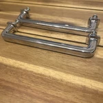 2 Pack Emtek 6" Cabinet Pull- Silver Great Condition. Fixed Price $17.00.
