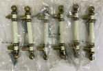 (6) New Amerock Brass/white, 3" Centers #743-1-CW Drawer Cabinet Door Pull. Fixed Price $19.99.