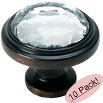 *10 Pack* Cosmas 5317ORB-C Oil Rubbed Bronze & Clear Glass Round Cabinet Knob. Fixed Price $44.65.