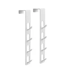 2 Pack White Coat Hooks, 4 Layers Metal Hats Hanger, Strong Vertical Co.... Fixed Price $17.26.