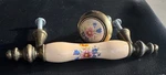 Lot Of 36 Amerock Vintage Brass Ceramic Floral Drawer Pulls Handles & Knobs. Fixed Price $108.00.