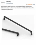 Asidrama 12.6" Matte Black Cabinet Pulls 10 Pack Kitchen Drawer Handles 320MM. Fixed Price $25.99.