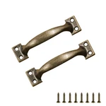 4 Inch / 100MM Cabinet Door Handles, Bronze Curved Gate Pulls, Vintage Drawer.... Fixed Price $13.63.