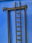 Pottery Barn Cast Iron Animal Scupture Primitive Minimalist Brutalist 20 Tall. Fixed Price $77.00.
