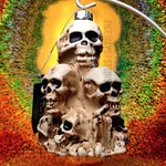 Pile Of Skulls Glass Ornament 4.5" Halloween Christmas Horror Macabre Creepy New. Fixed Price $33.99.