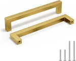 Homdiy Pack 6-1/4 Inch Gold Handles For Cabinets Kitchen Brush. Fixed Price $32.95.