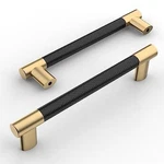 Amerdeco 10 Pack Matte Black And Gold Knurled Cabinet Pulls 5 Inch Hole Center. Fixed Price $30.00.