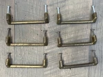 Set 6 Vintage Mid Century Modern Kbc Keeler Brass Drawer Pulls 3.75 On Center. Fixed Price $34.95.