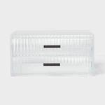 Threshold Clear Ribbed Acrylic Stacking Drawers Organizer. Fixed Price $16.27.