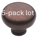 New 5-PACK Lot Amerock Classics 1-1/4" BP771-RBZ Rustic Bronze Cabinet Knob. Fixed Price $11.99.