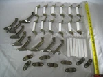 Vintage Kbc N1609 Brass Porcelain Drawer Pull Handles Mounting Brackets Lot Set. Fixed Price $64.99.
