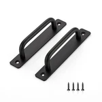 Ravinte Barn Door Handles 2 Pack Sliding 5 Hole Centers, Black. Fixed Price $17.99.