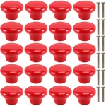 Mahiong 20 Pack Red Ceramic Cabinet Knobs, 1.26INCH/32MM Drawer Dresser. Fixed Price $20.77.