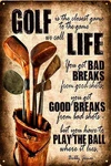 Nobrand Golfing Life Tin Metal Signs Home Cor 20X30CM Retro Wall Bar Pub. Fixed Price $10.99.