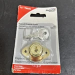 Keyed Drawer Desk Lock National Usa Bright Brass Cabinet. Fixed Price $5.97.