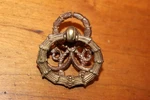 Antique Cast Bronze Drawer Drop Bail Pull Arco 0002 Aged Patina H-38. Fixed Price $25.75.