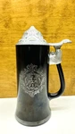 Vintage Princess House Inc.vip Black Glass Stein With Pewter Handle 8". Fixed Price $23.00.