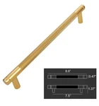 Westablize 7 1/2 Inch 192 Mm Bar Cabinet Pulls Gold Knurled Aluminum Handles. Fixed Price $23.99.