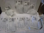 Lot Of 9 Satin Nickel Drawer Handle Pulls 3" C-c Allen & Roth -nella. Fixed Price $34.99.