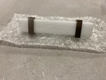 Sietto P-1901-5.5-SN White Glass Cabinet Pull, 5.5" Satin Nickel Base. Fixed Price $40.89.