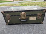 Vintage Samson Shwayder Bros Us Army Military Issue Foot Locker Steamer Trunk. Fixed Price $20.00.