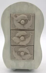 Vintage Continental Creations Dolphin 3 Drawer Wood Trinket Coastal Decor 2002. Fixed Price $20.00.