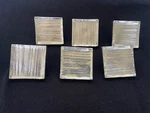 6 Du Verre Designer Square Textured Satin Finish Cabinet Knobs. Fixed Price $49.95.