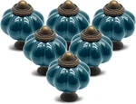 12PCS Teal Vintage Ceramic Cabinet Knobs And Drawer Pulls With Mounting Screws. Fixed Price $21.10.
