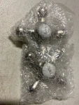 Signature 412556 Large Metal & Porcelain Cross Handles - Pair Of Polished Ni. Fixed Price $47.75.