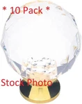 * 10 Pack Liberty 1-3/16" Brass With Clear Faceted Acrylic Ball Cabinet Knob. Fixed Price $39.99.