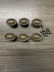 6 Vintage Keeler Oval Door Knob Antique Brass Cabinet Handle Pull (13). Fixed Price $20.00.