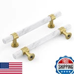 Rergy 10PK Gold White Marble Cabinet Pulls 5" Handles Dresser Drawer Knobs. Fixed Price $85.20.
