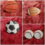One World Kids Novelty Wooden Draw Pull/knob Sports - Set Of 5 Total. Fixed Price $8.25.