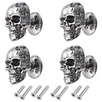 4 Pack Skull Skeleton Cabinets Knobs, Single Hole Pull Handle For Drawer Ward.... Fixed Price $23.16.