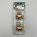 Springmaid Hand Painted Resin Drawer Pulls Blue Jean Teddy Bear 2 Each Lot Of 6. Fixed Price $19.99.