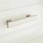 Signature Hardware Bresnick Solid Brass Cabinet Pull 6" Brushed Nickel (4-2). Fixed Price $8.99.