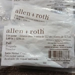 Allen + Roth Satin Nickel Cabinet Pull Center 5.49 Metal X4. Fixed Price $17.46.