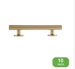 (10-PK) Sumner Street Home Hardware Flynn Flat Bar Pull Satin Brass 3-1/2". Fixed Price $57.98.