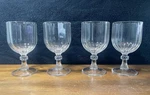 Set Of 4 Eapg Early American Pattern Glass Diamond Knob Stem Panels Goblet. Fixed Price $79.95.