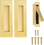 Pocket Door Handles Edge Pull Brushed Brass, 6INCH Hardware Latch. Fixed Price $43.71.