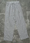 Mango Mng Home Cotton Wide Leg Pull Drawstring Pants Trousers Striped New. Fixed Price $30.00.