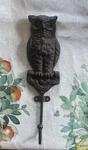 Vintage Anthropologie Cast Iron Owl Wall Hook Sturdy Lb. 9 1/4" Long. Fixed Price $19.99.