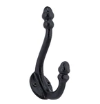6 Pk - Richelieu BP92347900 Wrought Iron Contemporary Double Hook, Black. Fixed Price $18.18.