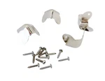 (4 Pack) Reliable Hardware RH-1510 Steel 3-LEG Cabinet Corners Nickel Finish. Fixed Price $7.45.