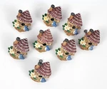 Set Of 8 Poly Resin 3D Blue Birdhouse Drawer Pulls Cabinet Handles Knobs. Fixed Price $16.95.